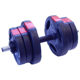   Capetan® River - 10Kg extendable dumbbell set with cement filled weightplates and 25mm hollow steel bar