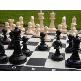   Capetan® Family 21cm king height outdoor chess set with 92x92cm vinyl playfield