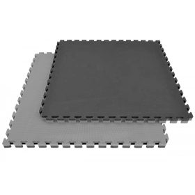  Capetan® Floor Line 100x100x3cm Gray / Black Puzzle Tatami mat 100kg/M3 high density model, 4pcs of edges included