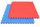 Capetan® Floor Line 100x100x2cm Red / Blue Puzzle Tatami mat 92kg/m3 density, 4 edge parts included