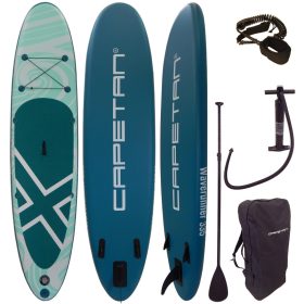  Capetan® - 150Kg - Navy 335 X 81 X 15cm SUP board set - with leash and connectors for kayak seat