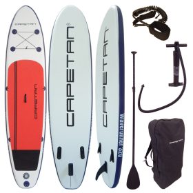   Capetan® - 140Kg - Speedy Plus 320 x 76 x 15cm SUP board set - with leash and connectors for kayak seat