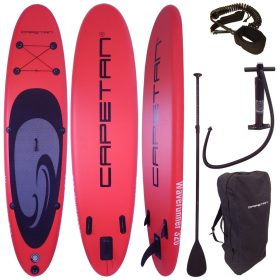   Capetan® - 140Kg - Mamba (RED) 320 x 76 x 15cm SUP Paddleboard set - with leash and connectors for kayak seat
