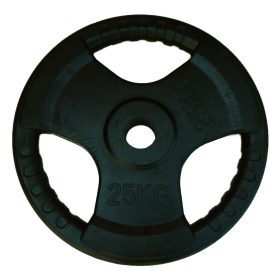   Capetan® Sport Professionl Line Olympic Tri Grip 25Kg rubber coated 51mm weight plate, dimensions:43x5,5cm
