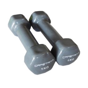   Capetan Professional Line 2x1Kg Vinyl coated dumbbell hand weights set