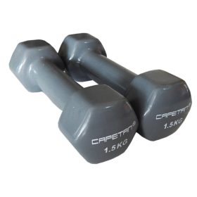   Capetan Professional Line 2x1,5Kg Vinyl coated dumbbell hand weights set