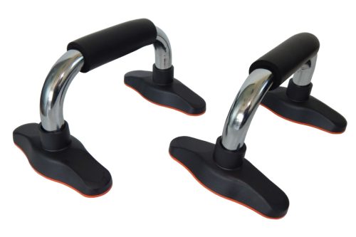 Capetan® Chrome Push Up Bar set with NBR foam handles