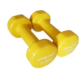 Capetan® 2x2,5Kg Vinyl coated hand weights set